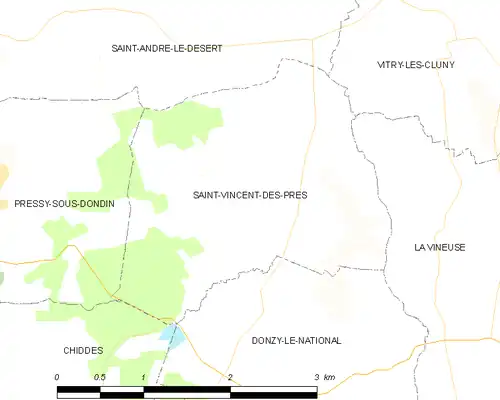Detailkaart van de gemeente