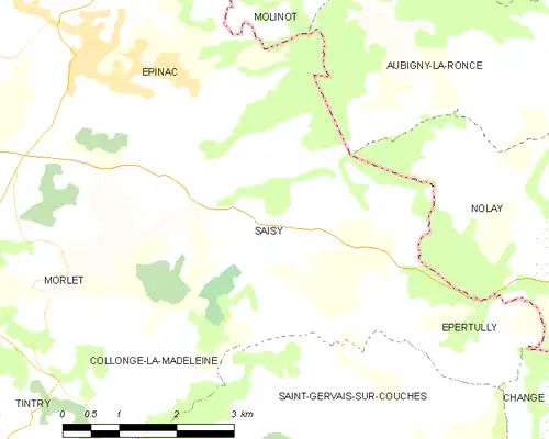 Detailkaart van de gemeente