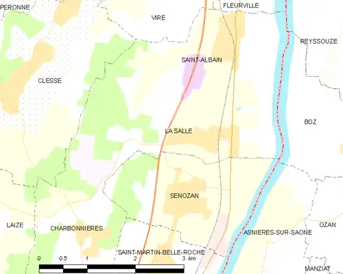 Detailkaart van de gemeente