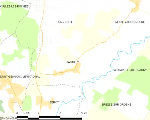 Detailkaart van de gemeente
