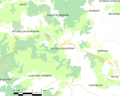 Detailkaart van de gemeente