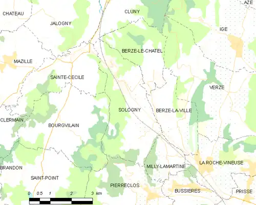 Detailkaart van de gemeente