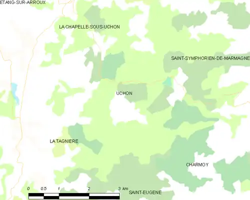 Detailkaart van de gemeente