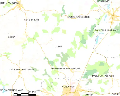 Detailkaart van de gemeente