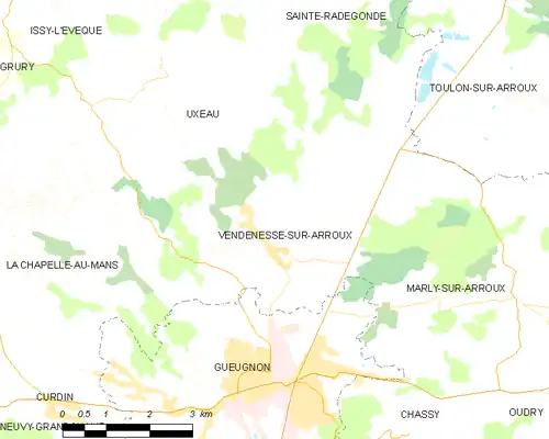 Detailkaart van de gemeente