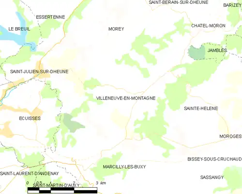 Detailkaart van de gemeente