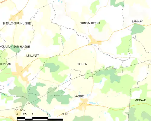 Detailkaart van de gemeente