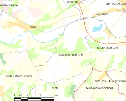 Detailkaart van de gemeente