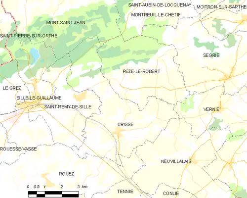 Detailkaart van de gemeente