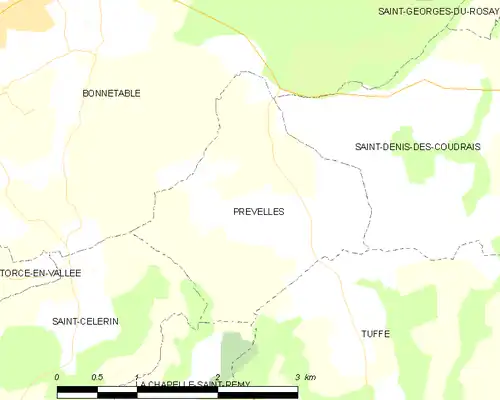 Detailkaart van de gemeente