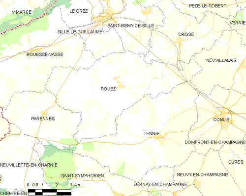 Detailkaart van de gemeente