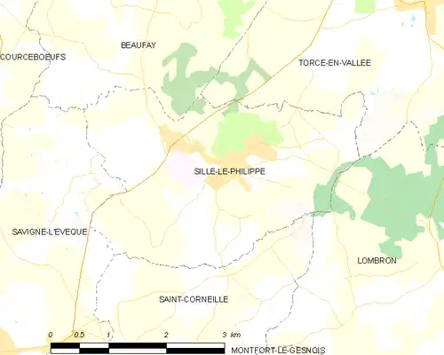 Detailkaart van de gemeente