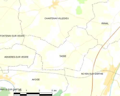 Detailkaart van de gemeente