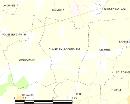 Detailkaart van de gemeente