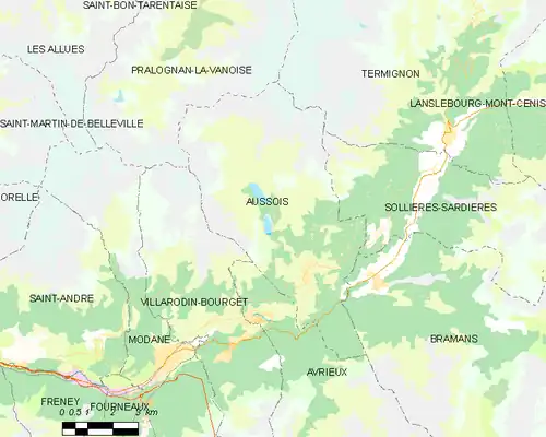 Detailkaart van de gemeente