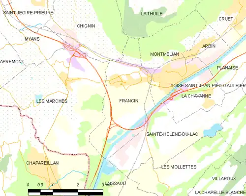 Detailkaart van de gemeente