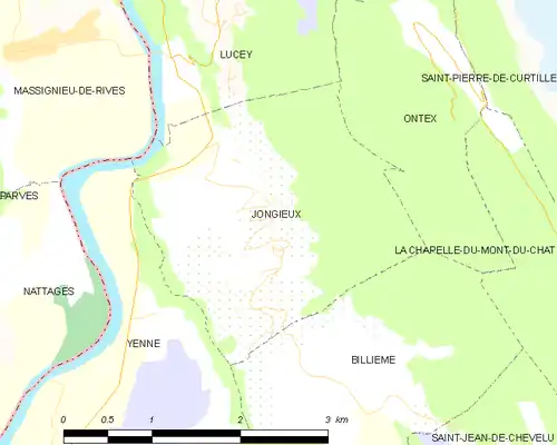 Detailkaart van de gemeente