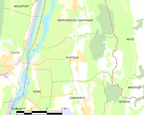 Detailkaart van de gemeente