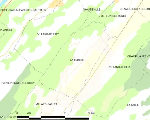 Detailkaart van de gemeente