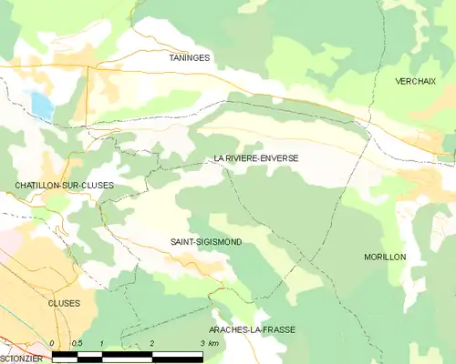Detailkaart van de gemeente