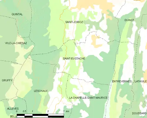 Detailkaart van de gemeente