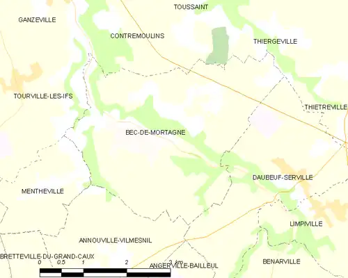 Detailkaart van de gemeente