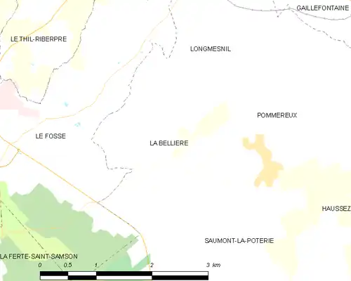 Detailkaart van de gemeente