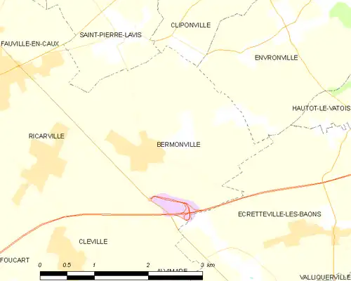 Detailkaart van de gemeente