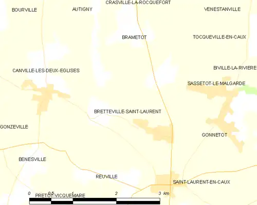 Detailkaart van de gemeente