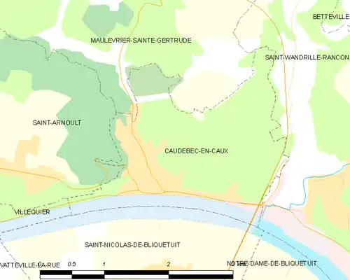 Detailkaart van de gemeente