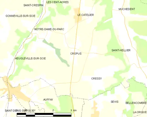 Detailkaart van de gemeente