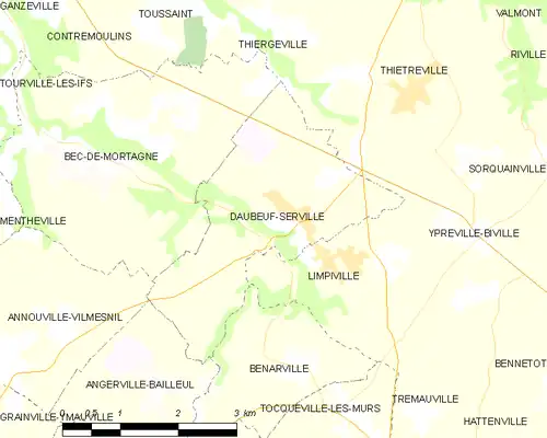 Detailkaart van de gemeente