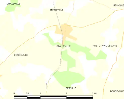 Detailkaart van de gemeente