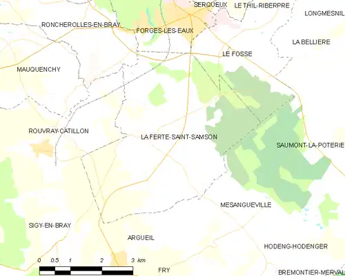 Detailkaart van de gemeente