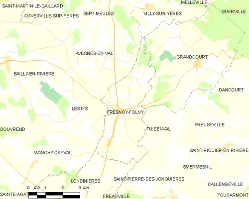 Detailkaart van de gemeente