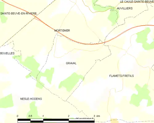 Detailkaart van de gemeente