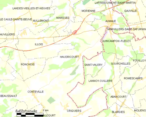 Detailkaart van de gemeente