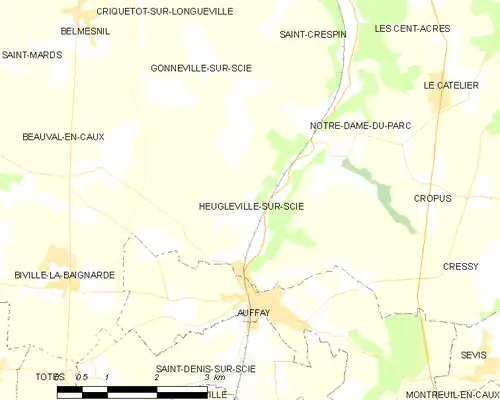 Detailkaart van de gemeente