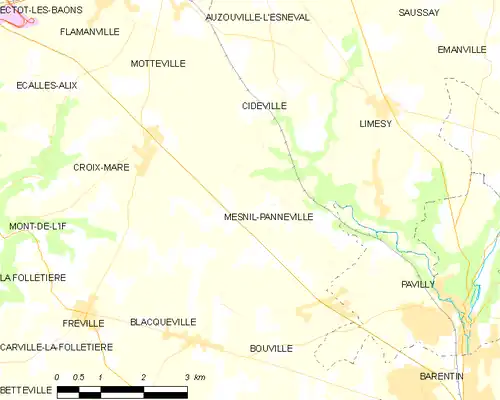 Detailkaart van de gemeente