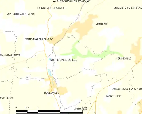 Detailkaart van de gemeente