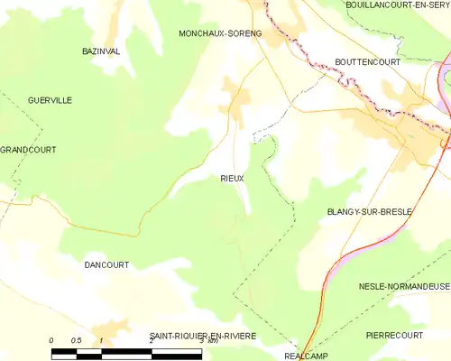 Detailkaart van de gemeente