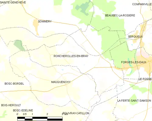 Detailkaart van de gemeente