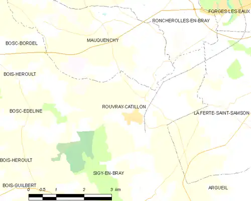 Detailkaart van de gemeente