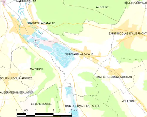 Detailkaart van de gemeente