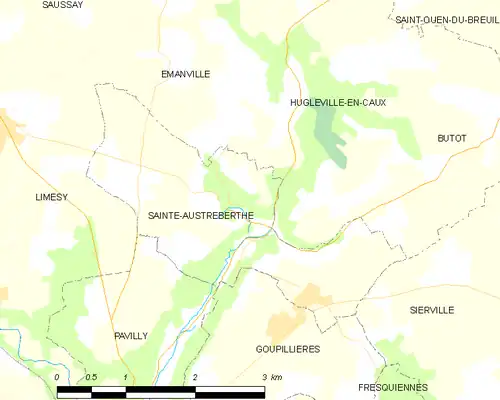 Detailkaart van de gemeente