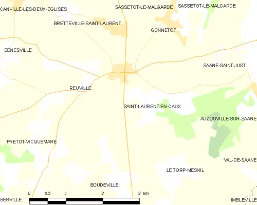 Detailkaart van de gemeente