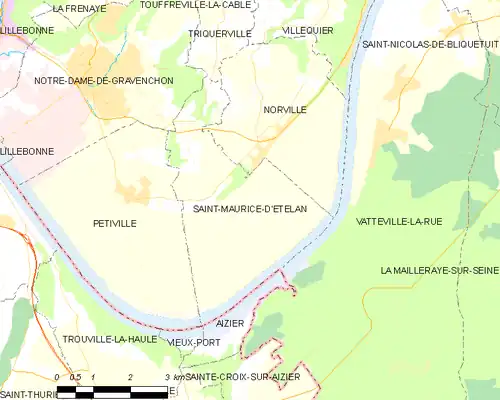 Detailkaart van de gemeente