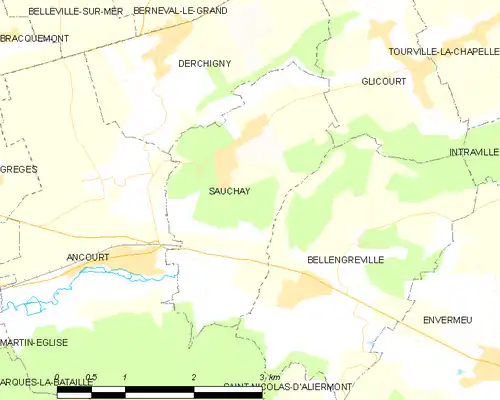 Detailkaart van de gemeente