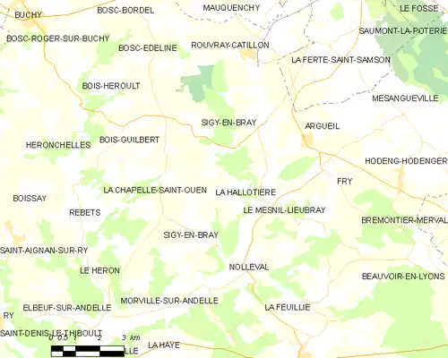 Detailkaart van de gemeente