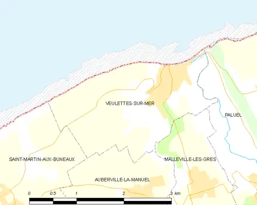 Detailkaart van de gemeente